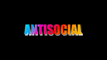 Antisocial, typography, dark, black HD wallpaper