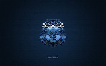 ThespaKusatsu Gunma, Japanese football club, blue logo, blue carbon fiber background, J2 League, football, Maebashi, Japan, ThespaKusatsu Gunma logo HD wallpaper