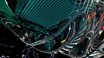 Chiptos X Motherboard Abstract NFT Background Glossy Glass PC Case Background Teal Blue HD wallpaper