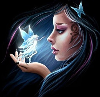 Fairy Whispers, whispers, fairy, white, butterfly, hands, girl HD wallpaper