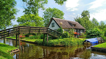 Boat riding, Giethoorn, Venice of Holland, Home of travel HD wallpaper