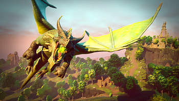 RuneScape Dragonwilds : Majestic Dragon Soars Over Lush Landscape, video game, RuneScape: Dragonwilds HD wallpaper