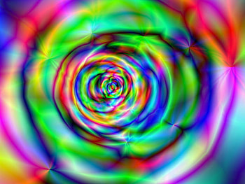 PSYCHEDELIC ROSE, blue, green, red, yellow HD wallpaper