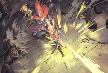 Pixiv Fantasia, magic, mahou, anime, pixiv fantasia iii, battle, archer, game HD wallpaper