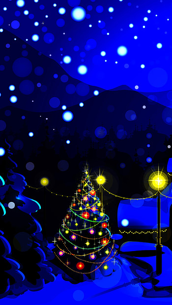 House at Christmas, christmas tree, holiday, Christmas HD phone wallpaper