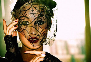 VEIL ...., veil, hidden, green eyes, hide, beauty HD wallpaper