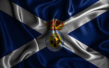 Santa Cruz de Tenerife flag, , silk wavy flags, spanish provinces, Day of Santa Cruz de Tenerife, fabric flags, Flag of Santa Cruz de Tenerife, 3D art, Santa Cruz de Tenerife, Europe, Provinces of Spain, Santa Cruz de Tenerife 3D flag, Spain HD wallpaper