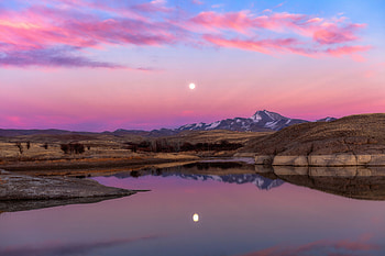 Full Moon Reflection Of The Moon Pink Sky , moon, sky, nature, reflection HD wallpaper