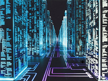 Cyberspace City, computers, internet, cyberspac, e city HD wallpaper