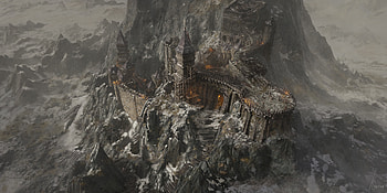 Epic Fantasy Fortress: Castle in the Mysterious Mountains, fantasy, castle HD wallpaper