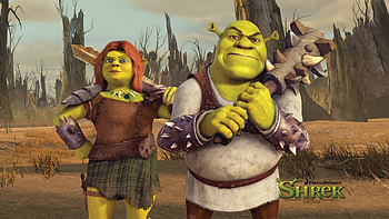 Shrek Fiona , Oger characters, Fairy tale setting, High-quality HD wallpaper