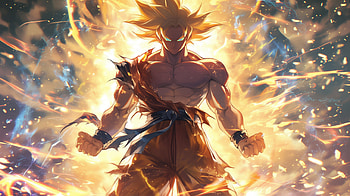 Goku's Super Saiyan Aura - Stunning, Anime, Dragon Ball Z, Goku, aura, Super Saiyan HD wallpaper
