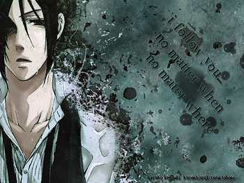 I Follow You..., sexy, follow, kuroshitsuji, hot, butler, sebastian, demon HD wallpaper