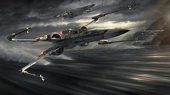Star Wars: The Force Awakens inspired lithograph print, 
