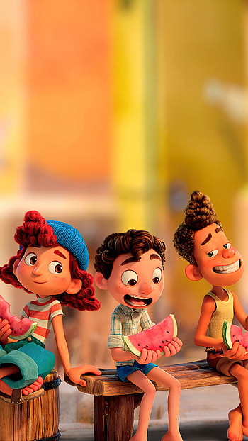 Luca Pixar , Colorful animated film, Italian Riviera paradise, Heartwarming friendship HD phone wallpaper