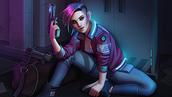 Trinquette Cyberpunk Girl , cyberpunk-2077, 2021-games, games, artstation HD wallpaper
