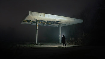 Following The Path To Gas Station, artist, artwork, digital-art HD wallpaper