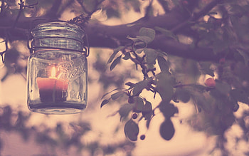 Bank, Miscellanea, Miscellaneous, Branch, Jar, Romance, Candle HD wallpaper