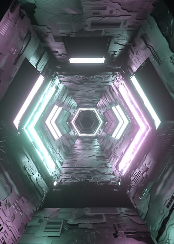 Bright, 3D, Glow, Corridor, Tunnel, Electricity HD phone wallpaper