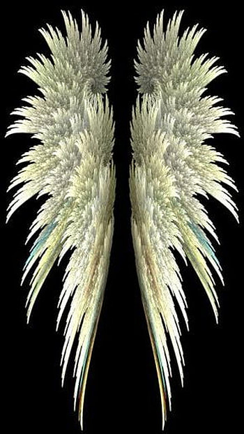 Angelic, art, wings, fractal, angel wings, angel, wing HD phone wallpaper