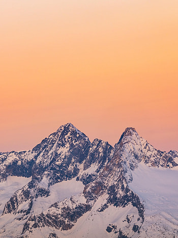 Nature, Mountains, Snow, Rocks, Vertex, Tops, Snow Covered, Snowbound, Slope HD phone wallpaper