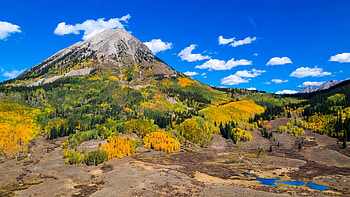 Gothic Mountain, Colorado, rocks, plants, trees, landscape, clouds, sky, usa HD wallpaper