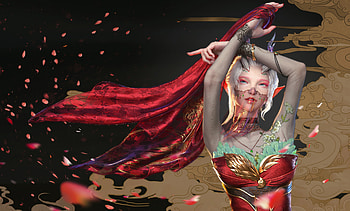 Fantasy Girl Red Dress , fantasy-girls, red-dress, artist, artwork, digital-art, artstation HD wallpaper