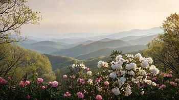 Spring Blooms on Blue Ridge Parkway — Quad, Spring, Landscape, Nature HD wallpaper