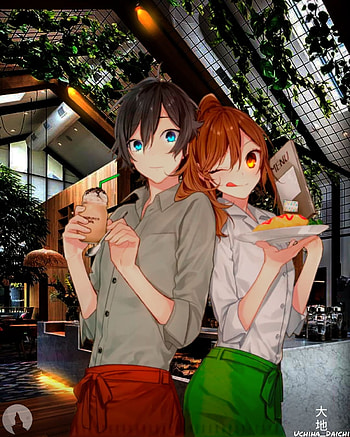 Hori and Miyamura, black hair, graph HD phone wallpaper