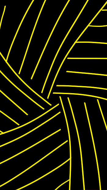 Yellow in the black, stripes, line, lines HD phone wallpaper