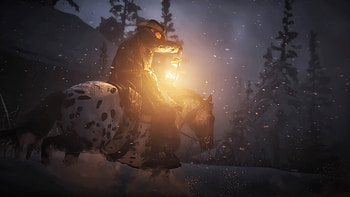 Red Dead Redemption 2 - Cold night winter storm, cowboy, winter, Arthur Morgan, video game, Red Dead Redemption 2 HD wallpaper