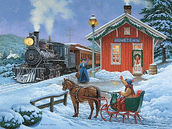 Snowing, Winter, Train, Snow HD wallpaper