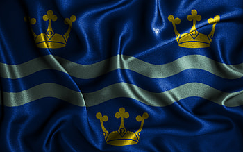 Cambridgeshire flag, , silk wavy flags, english counties, Flag of Cambridgeshire, fabric flags, 3D art, Cambridgeshire, Europe, Counties of England, Cambridgeshire 3D flag, England HD wallpaper