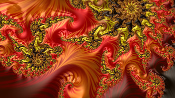 Trippy Psychedelic Fractal, trippy, psychedelic, trance, orange (Color), yellow, Abstract, fractal HD wallpaper