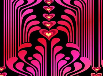 Hot Love, hearts, pink stripes, love HD wallpaper