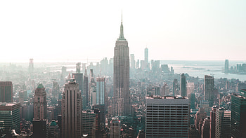 Cities, Architecture, Usa, Skyscraper, Fog, United States, New York, Manhattan HD wallpaper