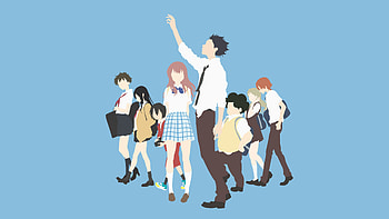 Anime, Miki Kawai, Miyoko Sahara, Naoka Ueno, Satoshi Mashiba, Shouko Nishimiya, Shouya Ishida, Tomohiro Nagatsuka, Yuzuru Nishimiya HD wallpaper