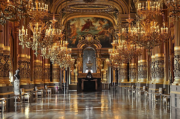 Buckingham Palace, Chandeliers, Opera Garnier, Paris HD wallpaper