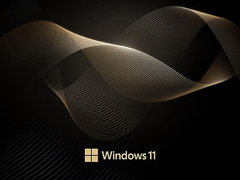 Abstract Black and Gold Wave Background for Windows 11 - . Background. Mobile , Black Windows 11 HD wallpaper