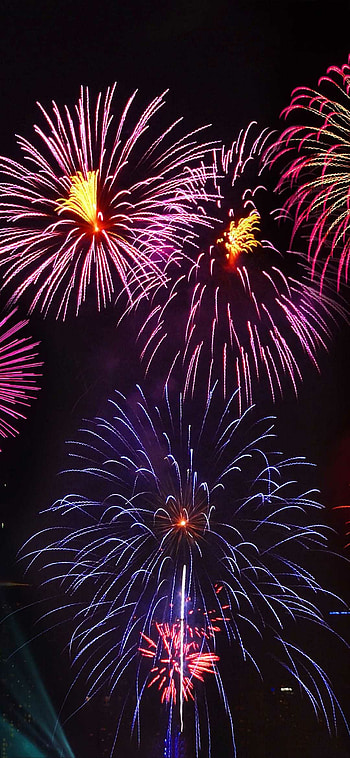 Impressive fireworks, Stunning display, Vibrant colors, Nighttime beauty HD phone wallpaper