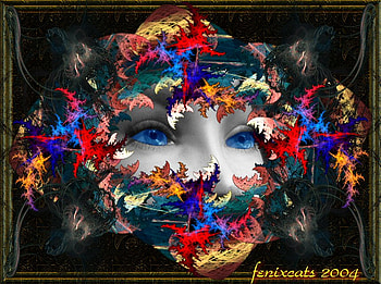 YOUNG WOMEN APPEARING THRU FRACTALS, looking, lady, window, thru, beautiful, beauty HD wallpaper