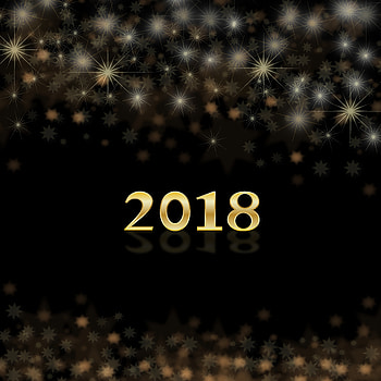 Holidays, New Year, Shine, Brilliance, Numbers, 2018 HD phone wallpaper