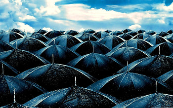 World of umbrella..., umbrella, black, rain, cg, life, graphy, love, water HD wallpaper