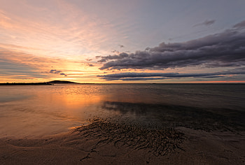 Landscape, Nature, Water, Sunset, Beach, Horizon HD wallpaper