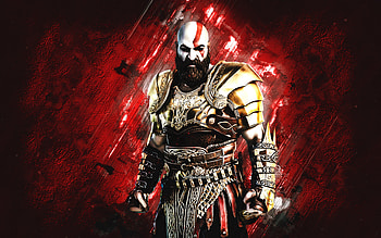 Fortnite Golden Kratos Skin, Fortnite, main characters, red stone background, Golden Kratos, Fortnite skins, Golden Kratos Skin, Golden Kratos Fortnite, Fortnite characters HD wallpaper