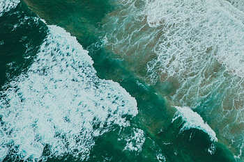 Nature, Water, Waves, View From Above, Ocean, Surface HD wallpaper