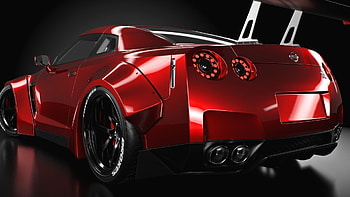 ... nissan gt-r liberty walk 3d model obj 3ds fbx c4d 2 ... HD wallpaper