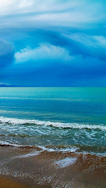 Turquoise Sea, beach, sand, turquoise, earth, nature, ocean HD phone wallpaper