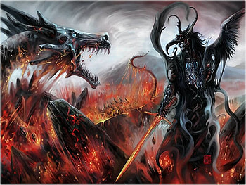 Dragon slayer, dragon, dark HD wallpaper
