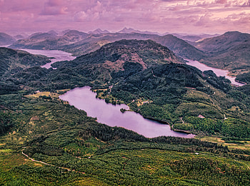 Scottish Aerial View Landscape , mountains, landscape, nature HD wallpaper